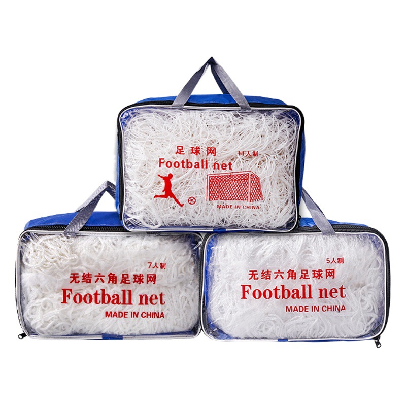 Football Net Bold Polypropylene Polyester Hexagonal Football Net Standard Game Type Knotted Polyethylene Football Net