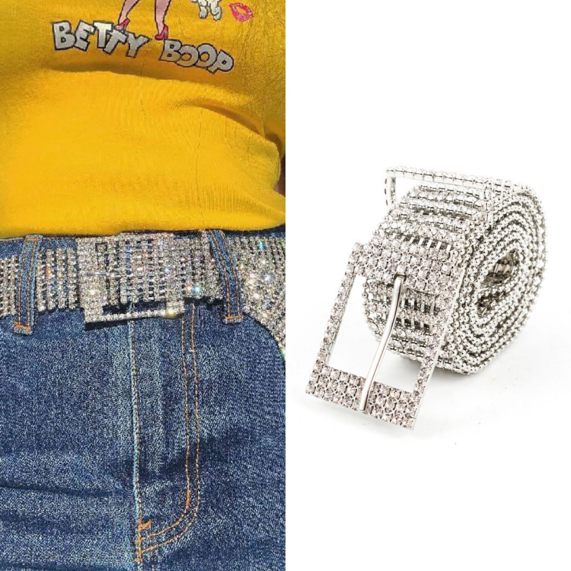European and American Inlaid Belt Crystal Bright Diamond 8-Row Beaded Waist Chain Jewelry Personalized Y2K Sexy Culottes Accessories Trouser Chain for Women