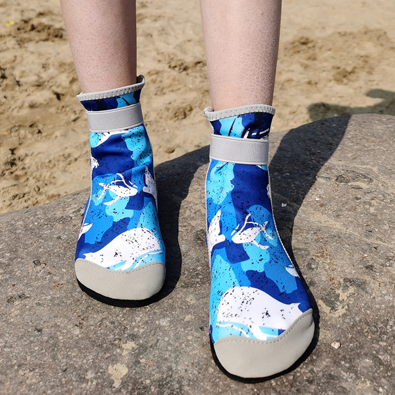 Picture of High-barrel beach socks shoes children's water park swimming snorkeling shoes baby non-slip diving adult sea drifting shoes