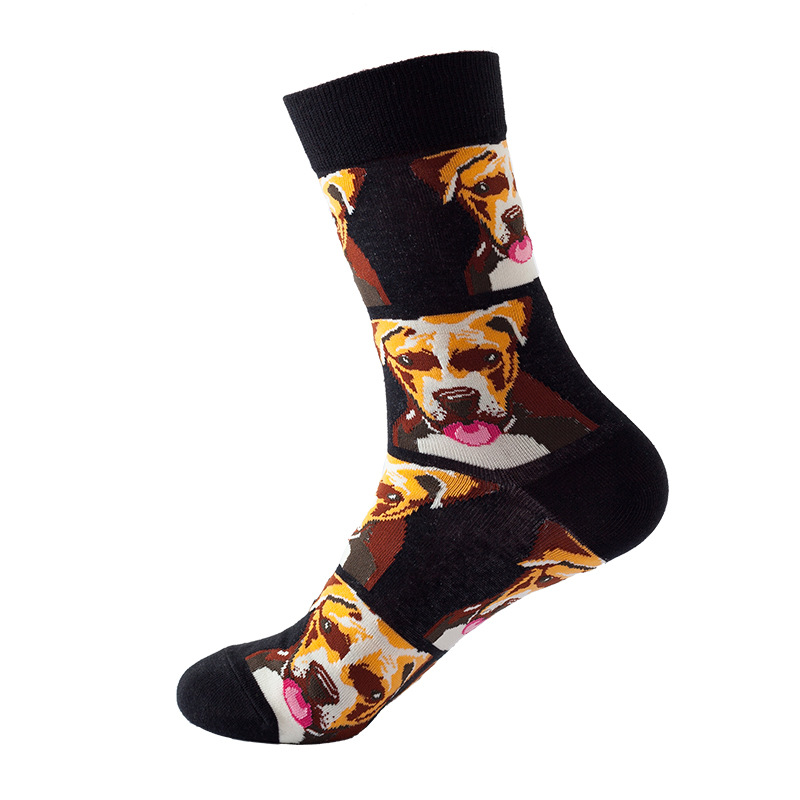 Picture of New Amazon Mid-Calf Socks for Men, Cotton, Women's European and American Ins Style Autumn and Winter Internet Celebrity Trendyy Socks Wholesale