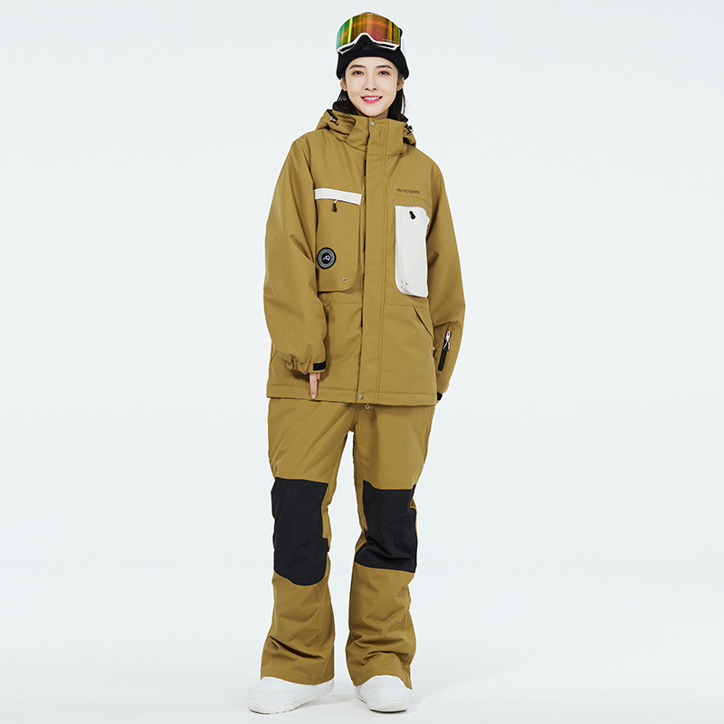 Picture of Women's Ski Suit Men's Winter Outdoor Windproof Waterproof Warm Thickened New Arrival Snowboard Double Ski Suit