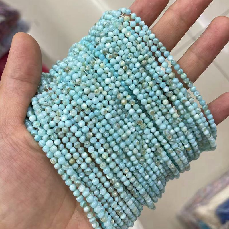 Picture of 3mm Natural Freshwater Shell Beads Round Beads Colorful DIY Jewelry Accessories Hairpin Shell Beads Bracelet Necklace Clavicle Chain Beads