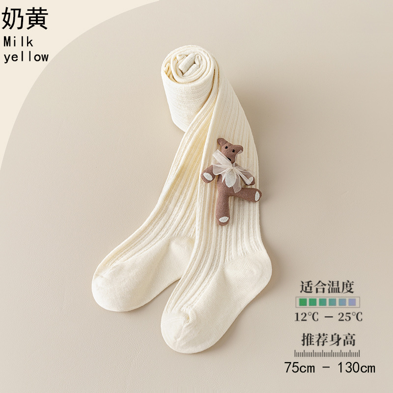 Picture of 0-10 years old children's pantyhose wholesale spring and autumn girls' pantyhose Class a cotton dragonfly wings knot children's pantyhose