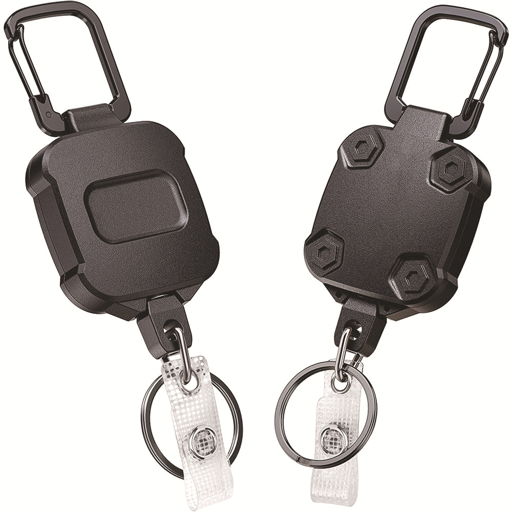 AMAZON AMAZON hot sale high elastic wire rope telescopic keychain easy pull buckle easy pull telescopic buckle
