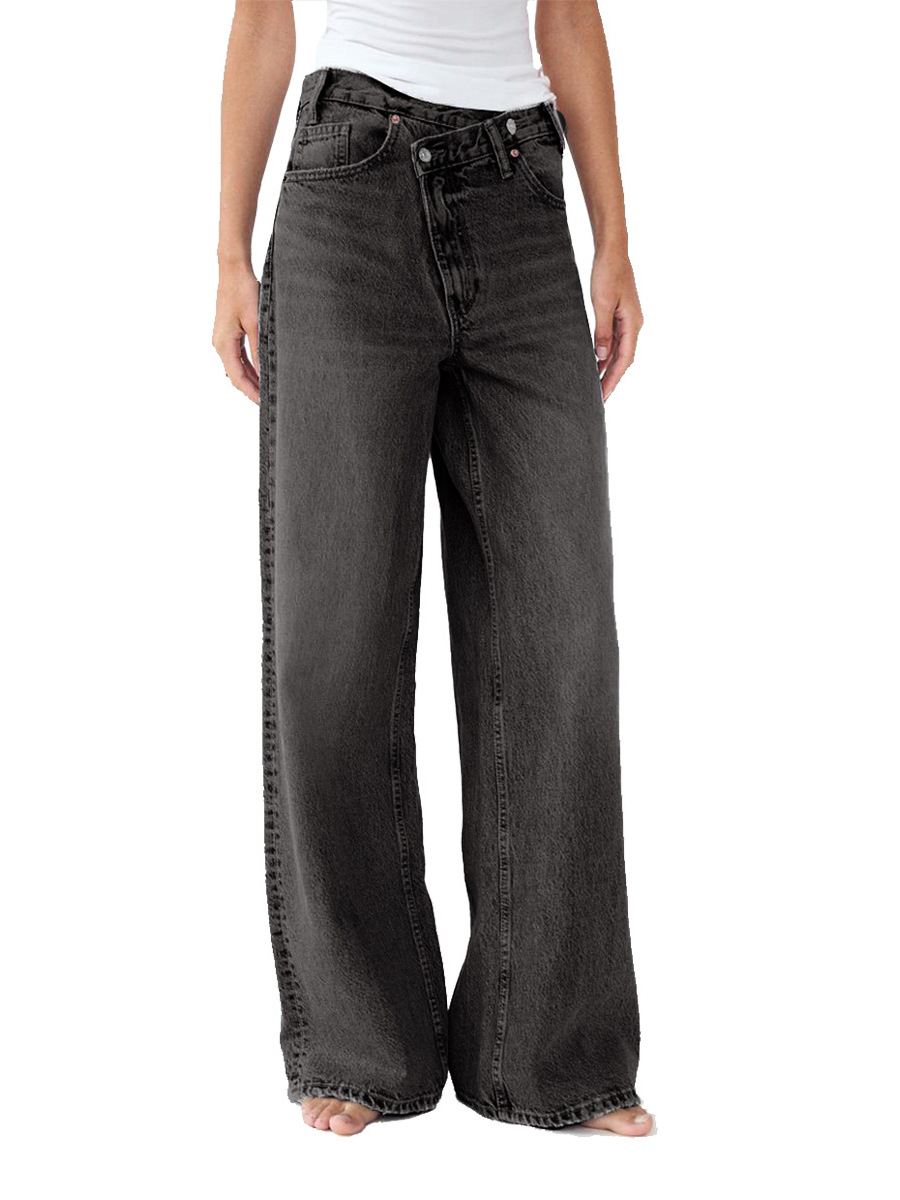 Picture of TEMU New High Quality Cross-border Special for European and American Amazon AliExpress Women's Personalized High Waist Straight Jeans
