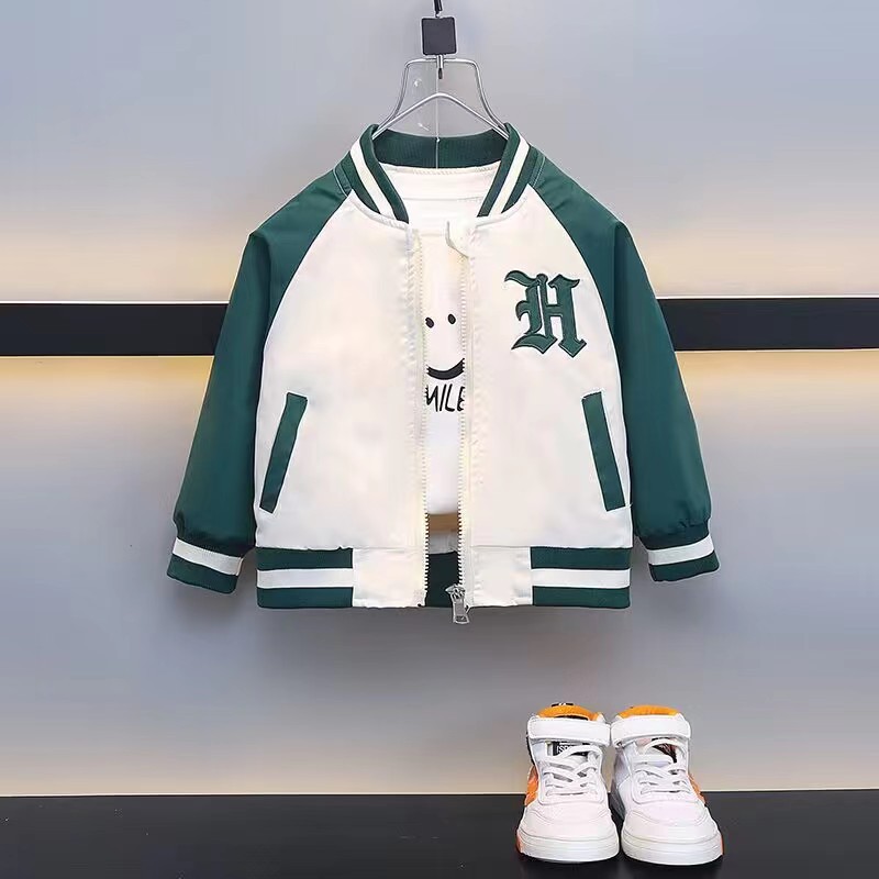 Picture of 2637 Children's Clothing Boys Tops Spring and Autumn 2025 New Korean Style Little Boy Tops Top Baby Baseball Uniform