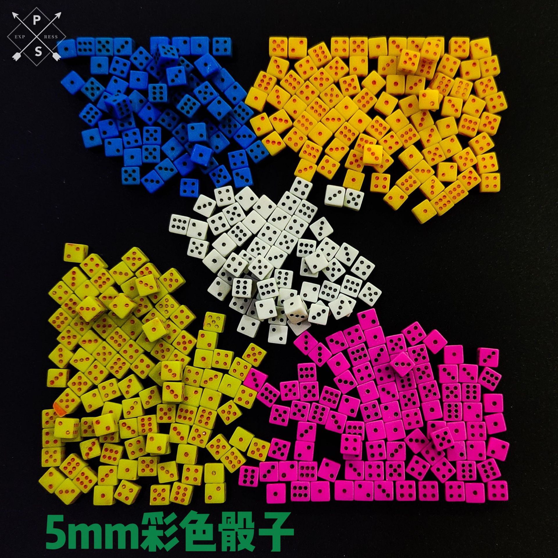 Picture of 5mm5 color dice color sieve throw