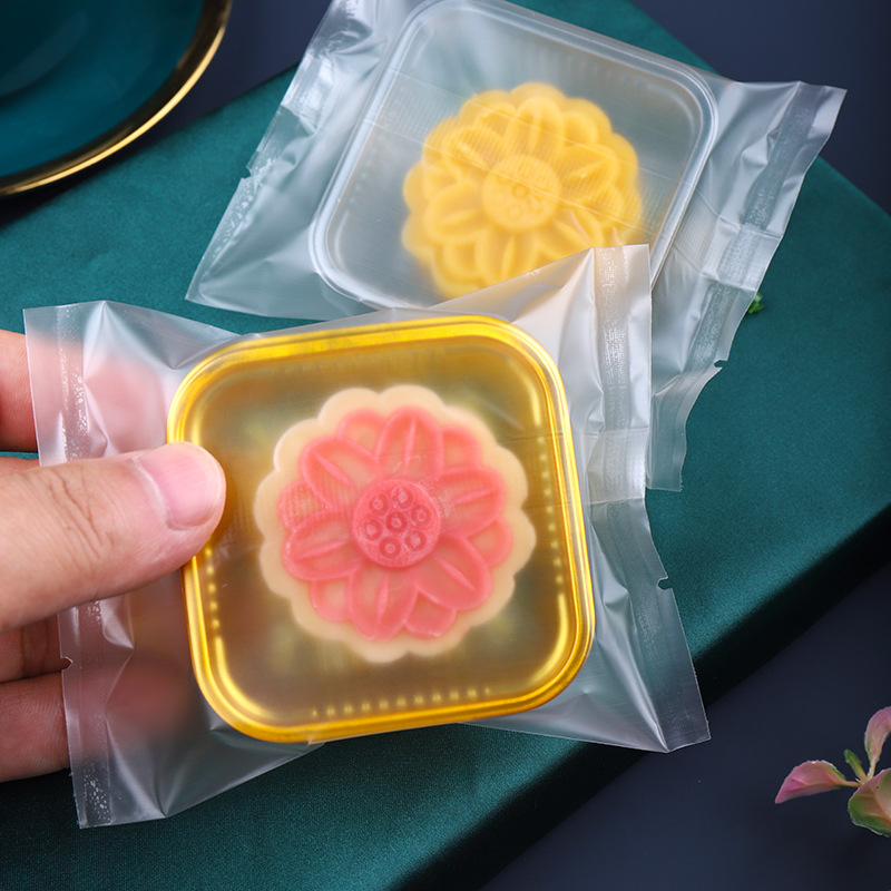 Picture of Spot Wholesale 2025 New Mooncake Packaging Bag 50g 100g Egg Yolk Crisp Mid-Autumn Mooncake Machine-Sealed Packaging Bag