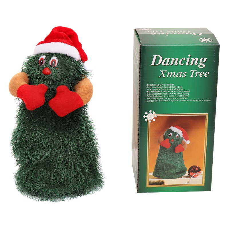 Rotatable swing cartoon electric music Christmas tree fine ornaments electric ladder climbing beads Santa Claus wholesale