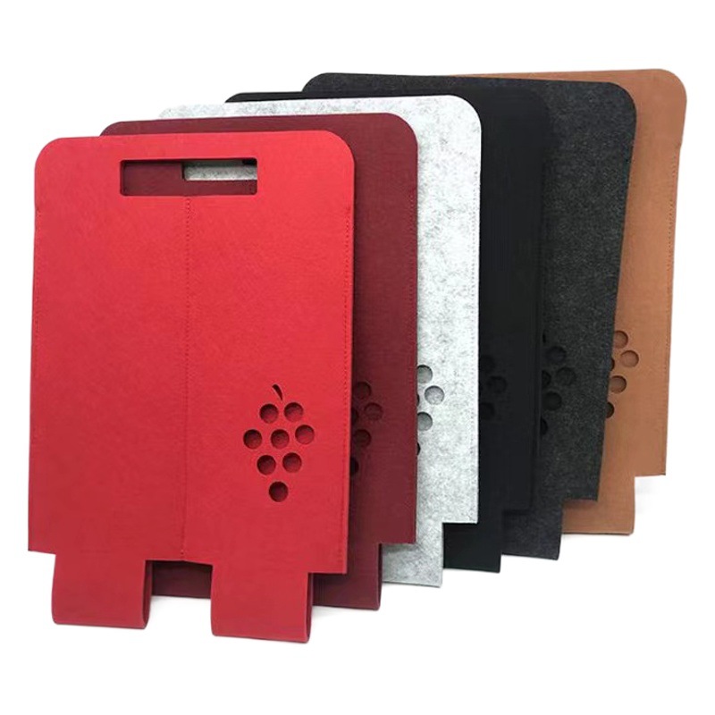 Candy Color Felt Red Wine Bag Advertising Satchel Gift Packaging Bag Champagne Wine Sleeve Red Wine Bag Creative
