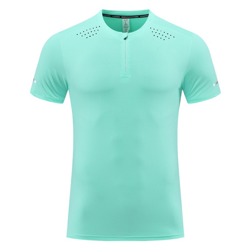 Sports Thin Fitness Ice Silk Quick-drying Clothes Men's Summer Marathon Running Breathable Perspiration Crewneck T-shirt