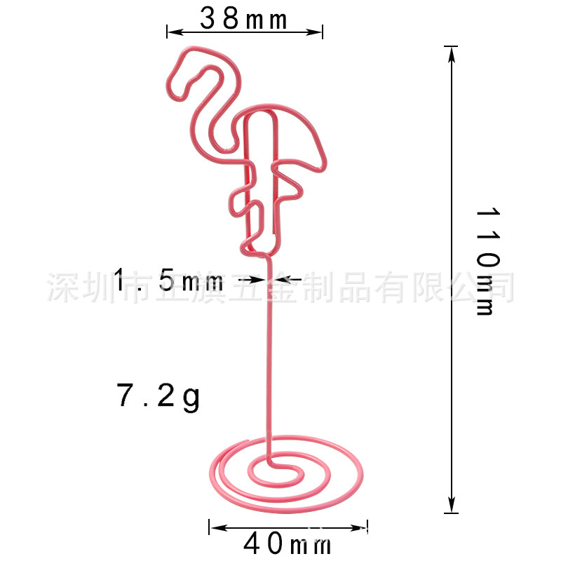 Picture of 8 spot pink heart-shaped wedding note holder round business card holder cactus seat card holder message holder