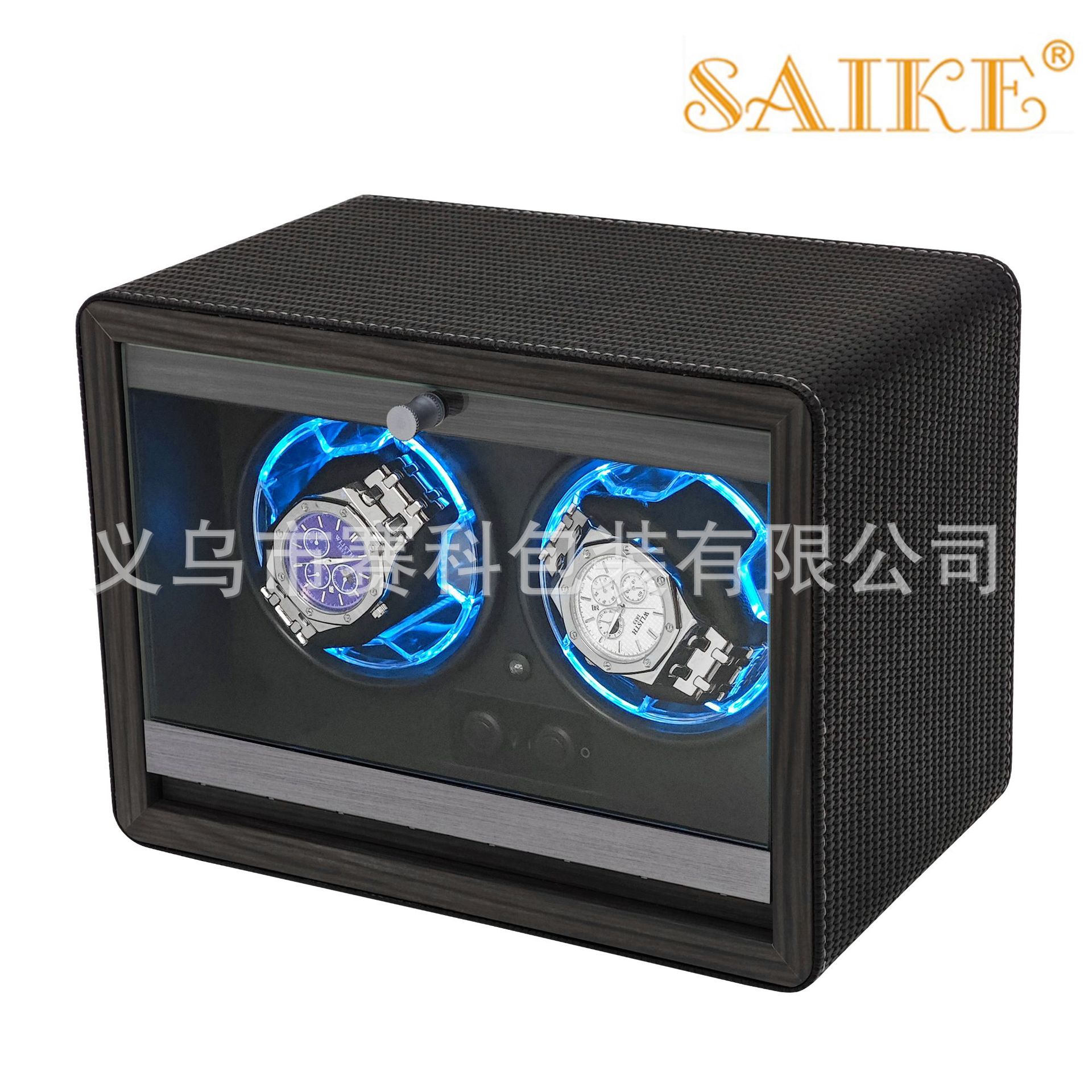 in stock wholesale leather wood combined with active mute double-table automatic meter shaker full intelligent 2-table electric winding