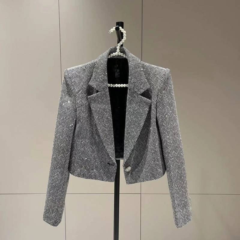 French-Style Light Luxury Short Chanel-Style Jacket 2025 Spring New Fashionable Long-Sleeve Elegant Top