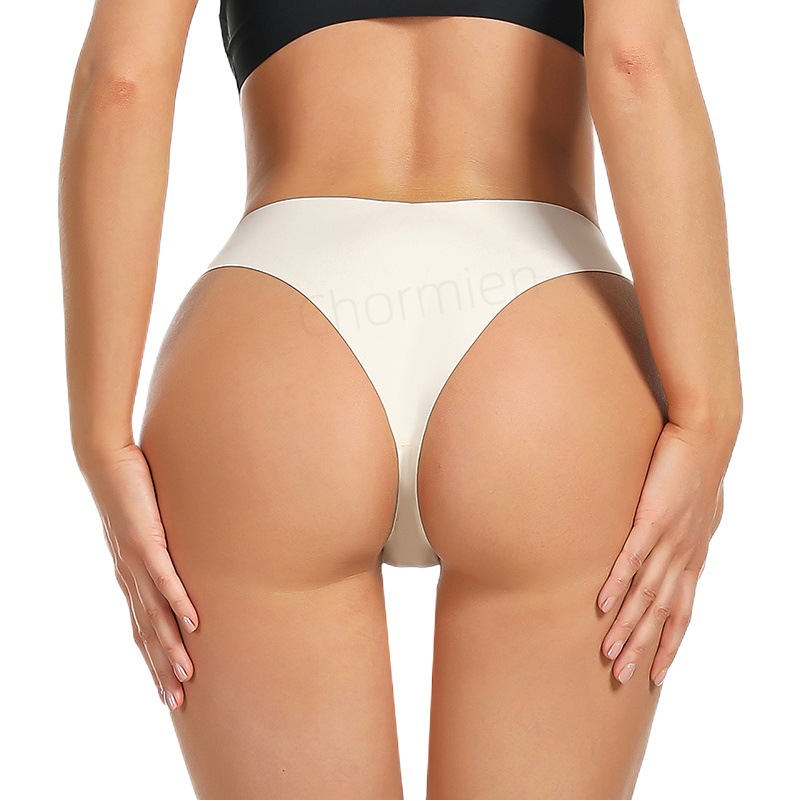 Europe and the United States for V waist plus size a piece of seamless Ice Silk naked feeling ladies underwear sexy briefs sexy briefs