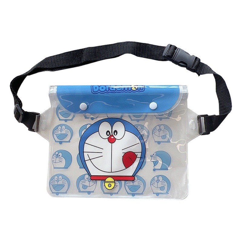Songkran Cartoon Waterproof Waist Bag Wholesale Tri-fold Mobile Phone Waterproof Bag Transparent Swimming Large PVC Storage Bag