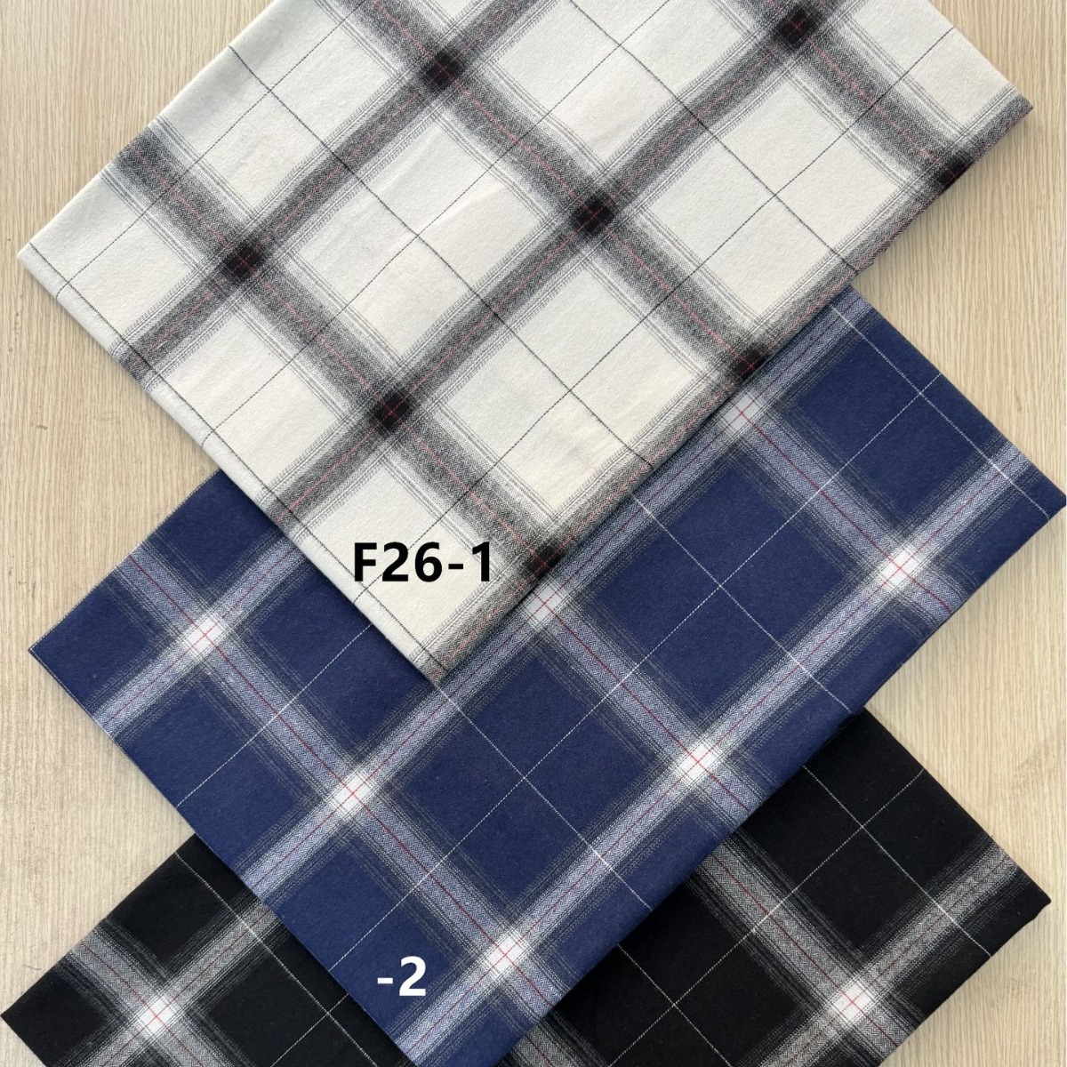 21 Count Tc Polyester-Cotton Yarn-Dyed Plaid Shirt Cloth Pants Fabric Velvet Single-Sided Brushed