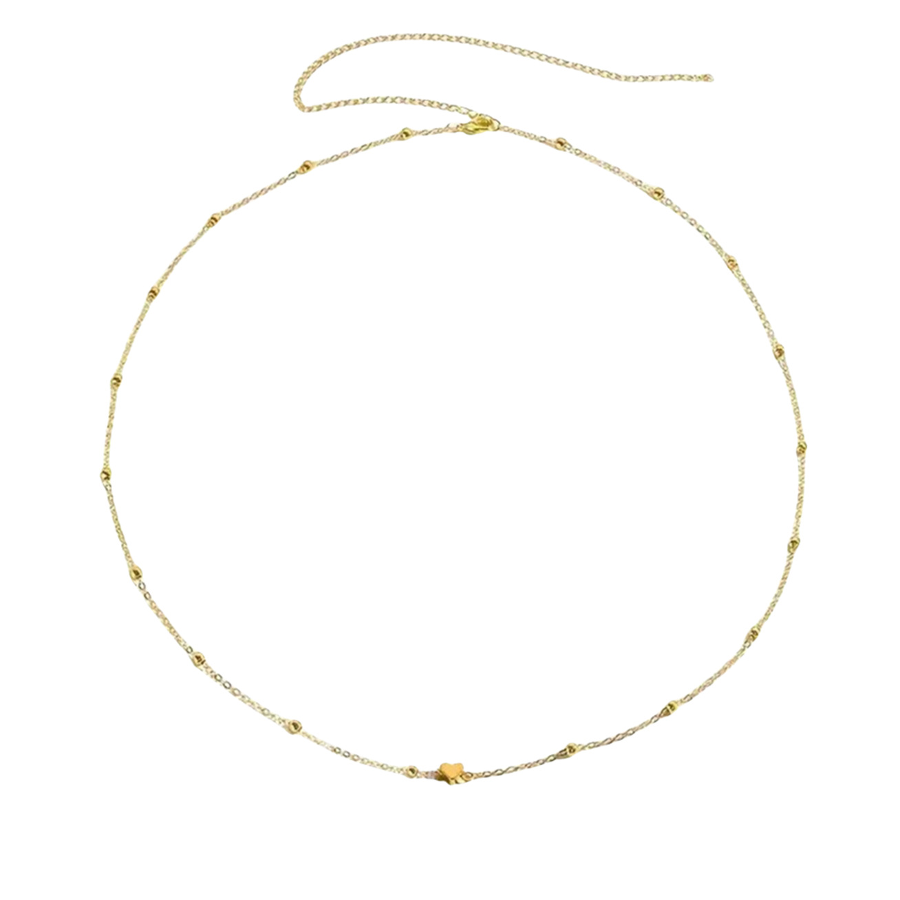 Picture of European and American Cross-border Jewelry Fashion Street Shooting All-match Peach Heart Body Chain Women's Simple Copper Ball Ball Chain Love Waist Chain