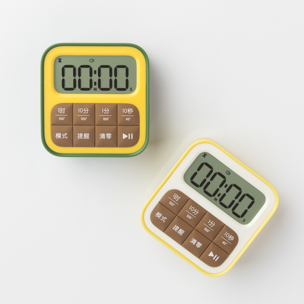 Picture of New fruit mini timer kitchen time management children learning planning mute alarm clock magnetic wall hanging