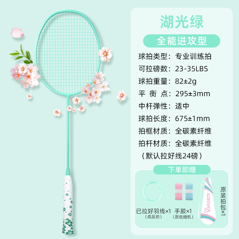Picture of Factory Wholesale Badminton Racket Ultra-Light Full Carbon Fiber Professional Training 4U Racket Male and Female Student Badminton Racket