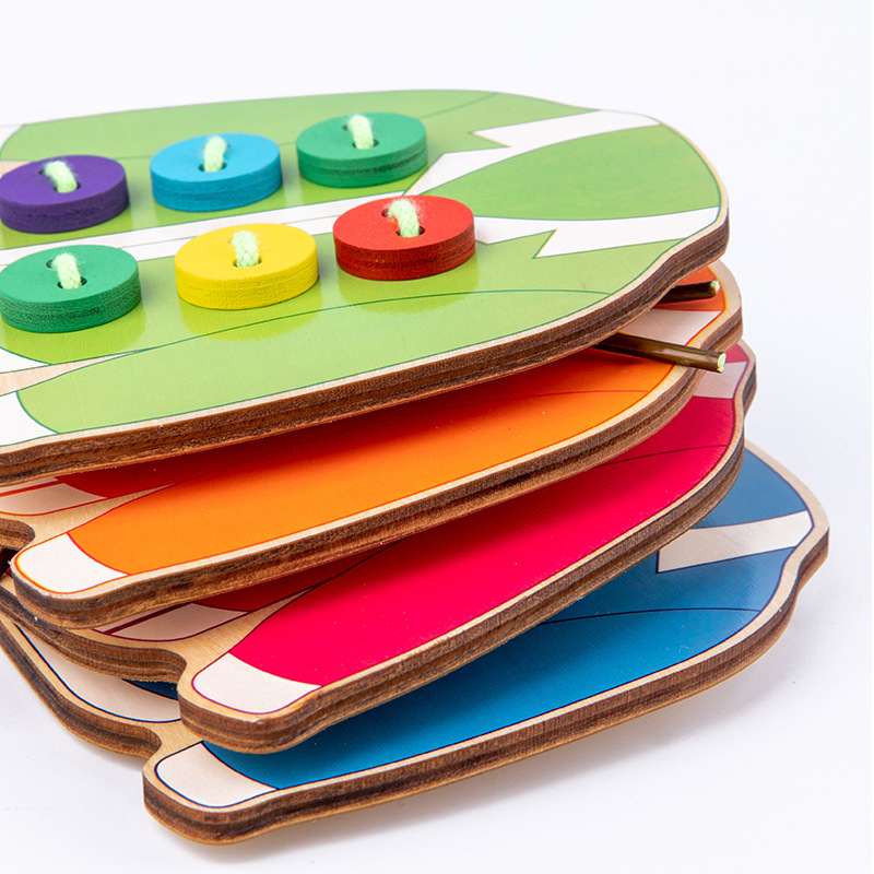 Picture of Montessori clothes rope sewing button threading hand-eye coordination daily life teaching aids baby concentration early education toys