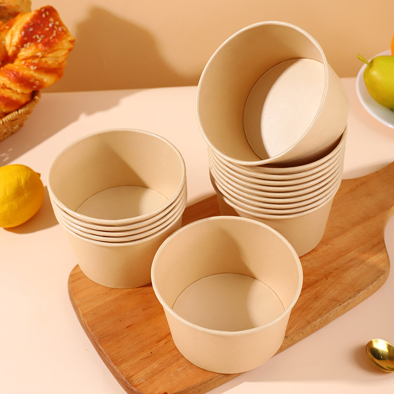 Disposable Color Paper Bowl Thickened Round Household Chopsticks Snack Stinky Tofu Noodle suit Wedding Dinner Take-away