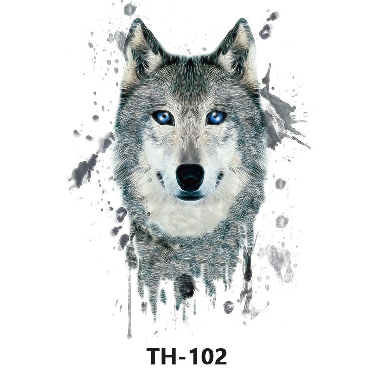 Picture of Cross-Border Manufacturer Wholesale Cartoon Color Tattoo Stickers Unicorn Black and White Animal Tiger Waterproof and Sweatproof Tattoo Stickers