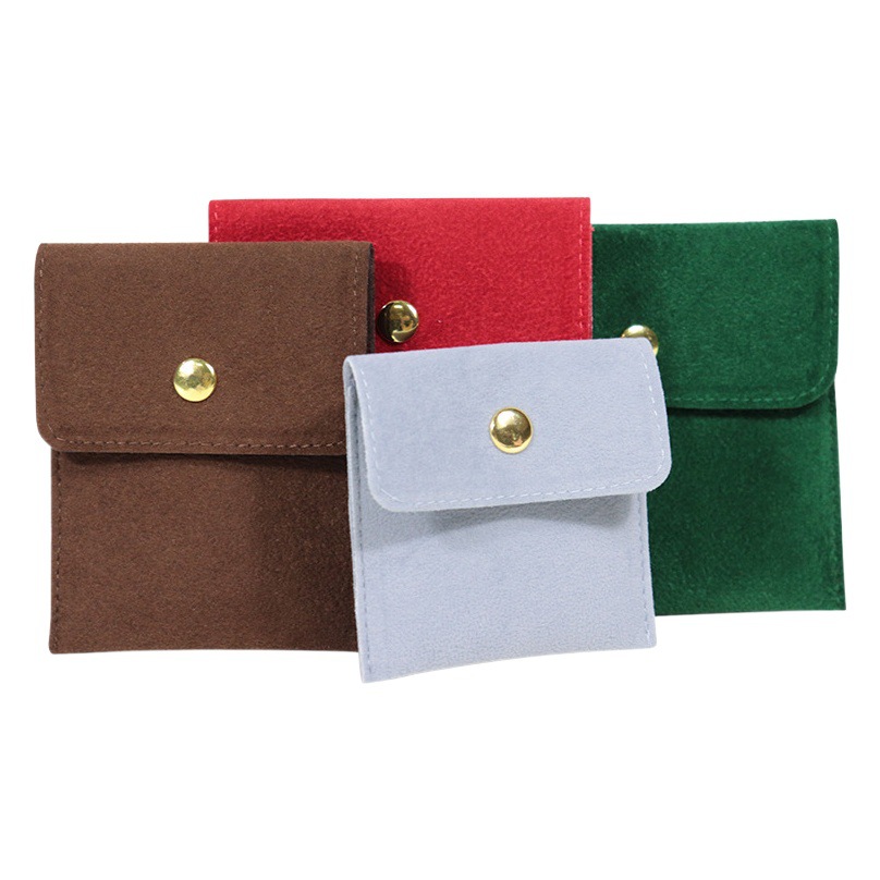 Jewelry bag purse flannel bag snap bag thickened delicate velvet ring necklace jewelry earrings storage bag