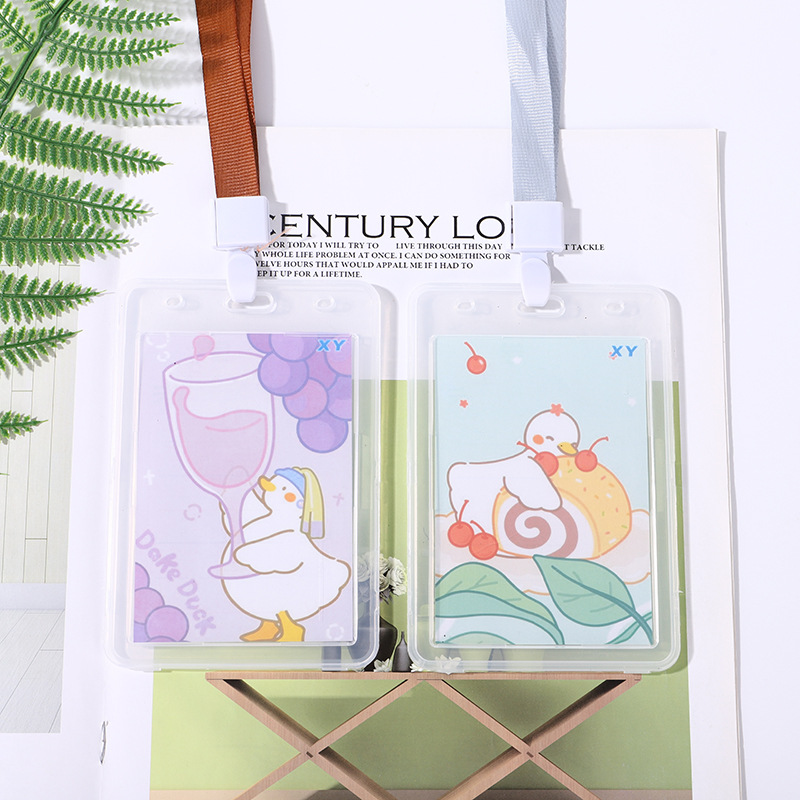 Picture of QR code transparent card holder campus student staff PP plastic work card epidemic prevention QR code storage portable badge