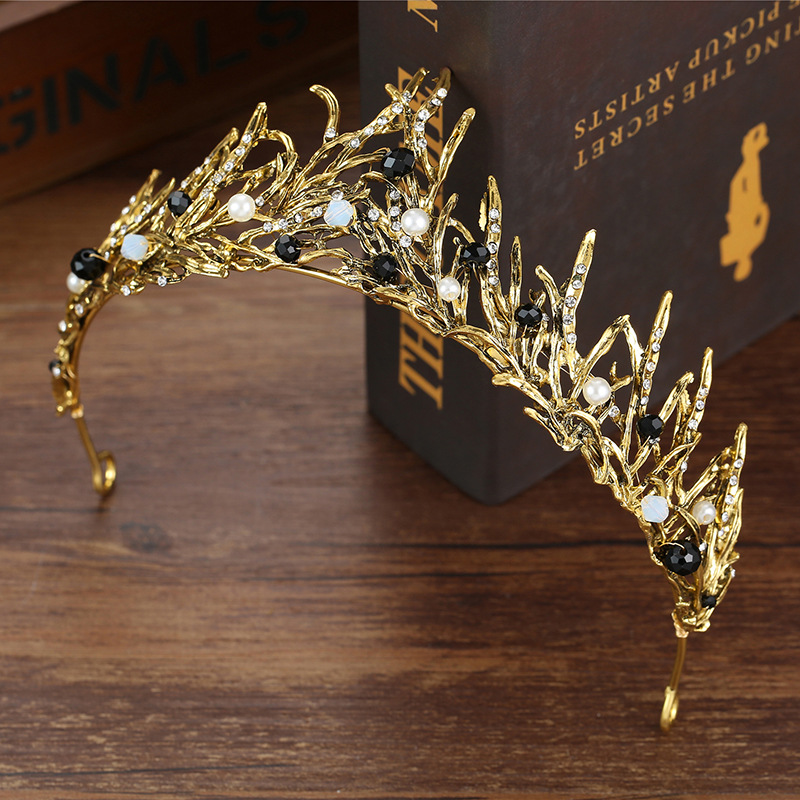 Picture of Cross-border birthday crown headband bride headdress party rhinestone hair accessories birthday hat alloy Crown wholesale
