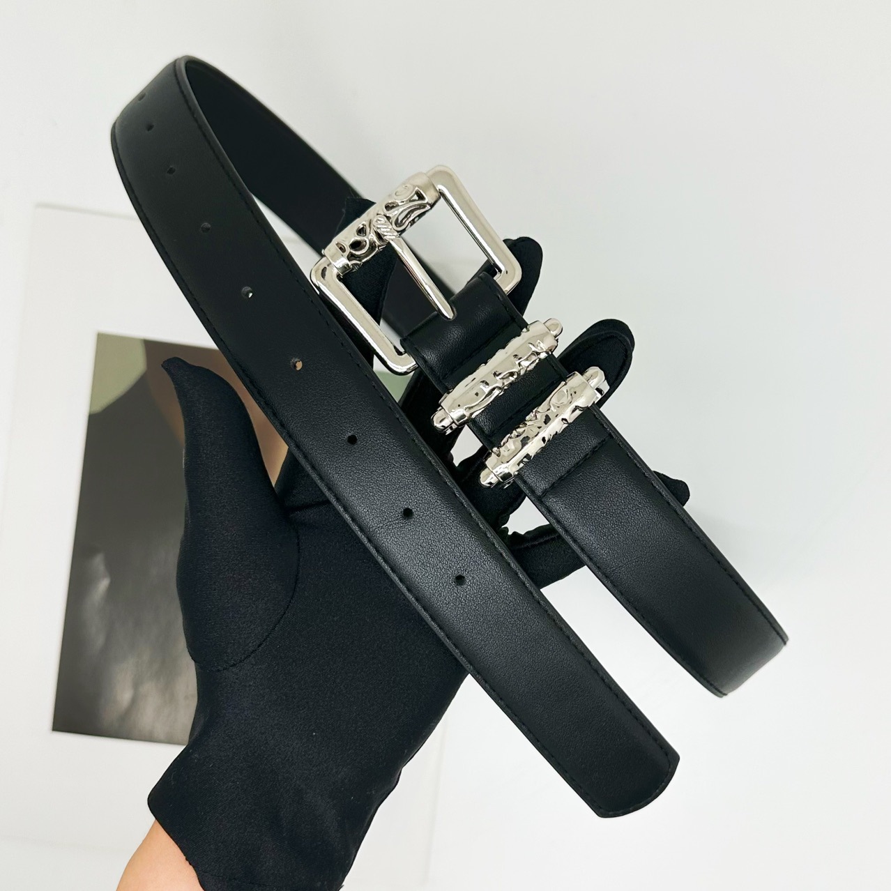 Pin Buckle Belt Men's Roller Hollow Evergreen Vine Women's Belt Star Punch Vintage