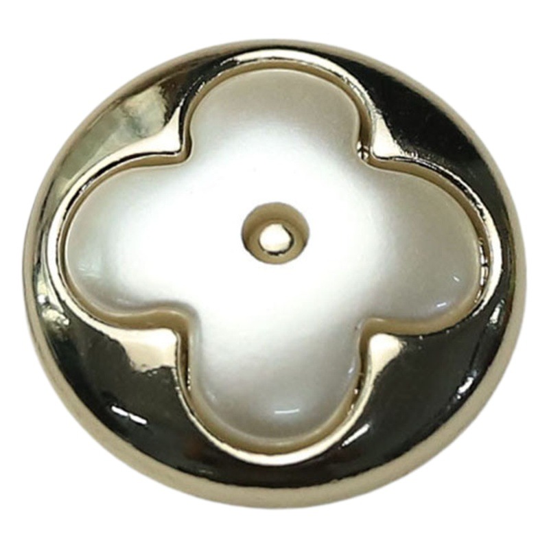 [Yisen] Xiaoxiang socialite style Clover metal button tweed coat leather coat suit decorative buttons