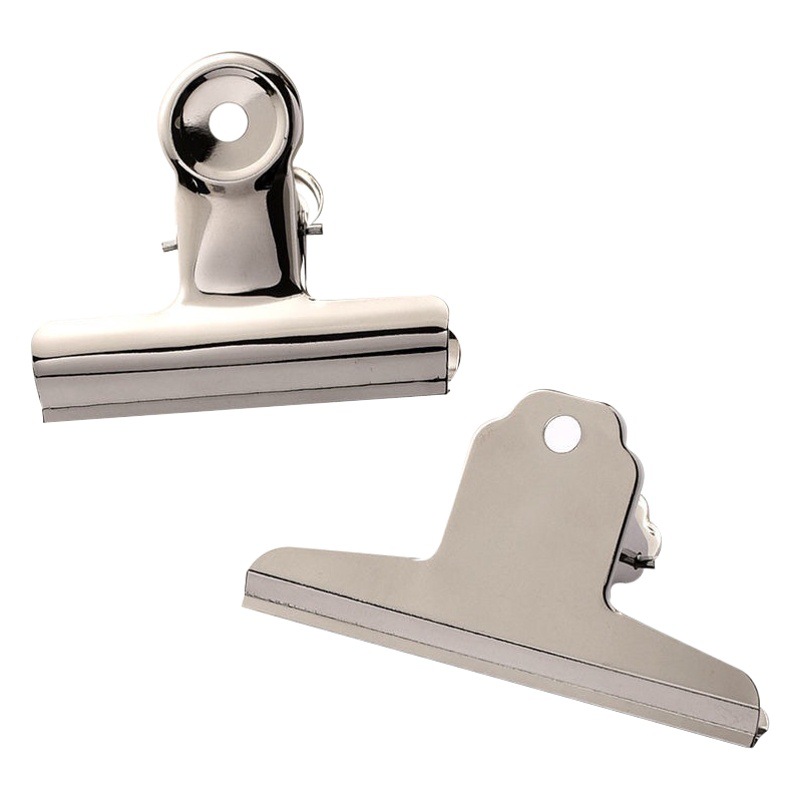 Picture of Stainless steel round steel clip strong multi-size mountain clip metal dovetail clip bill file clip stationery