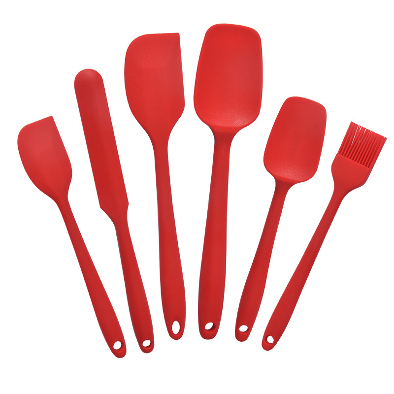 Picture of In stock kitchen baking cream Spatula Silicone six-piece baking scraper silicone brush baking suit small scraper