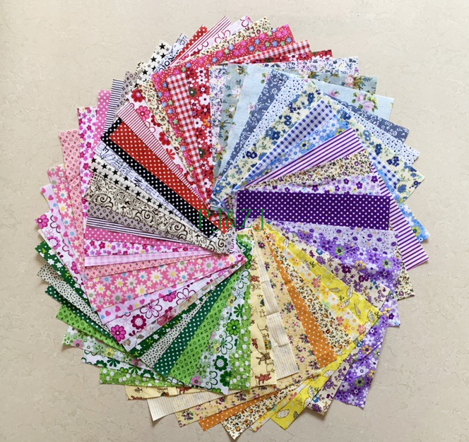 Picture of DIY handmade flower cloth wholesale cotton patchwork group 5*50cm multicolor cotton handmade floral cloth