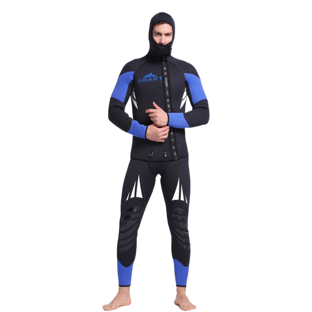Cross-Border 5mm Wetsuit Men's One-Piece Hooded Thickeneded Warm Wetsuit Surfing Suit Snorkeling Suit Winter Swimsuit Manufacturer