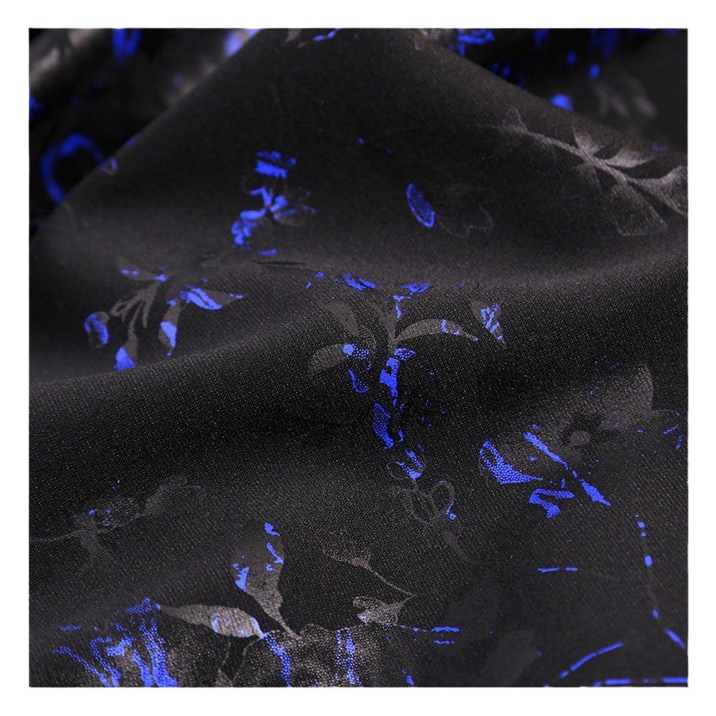 Black purple dark pattern National Flower knitted fabric National style fabric 2024 elastic Hanfu fabric with small samples