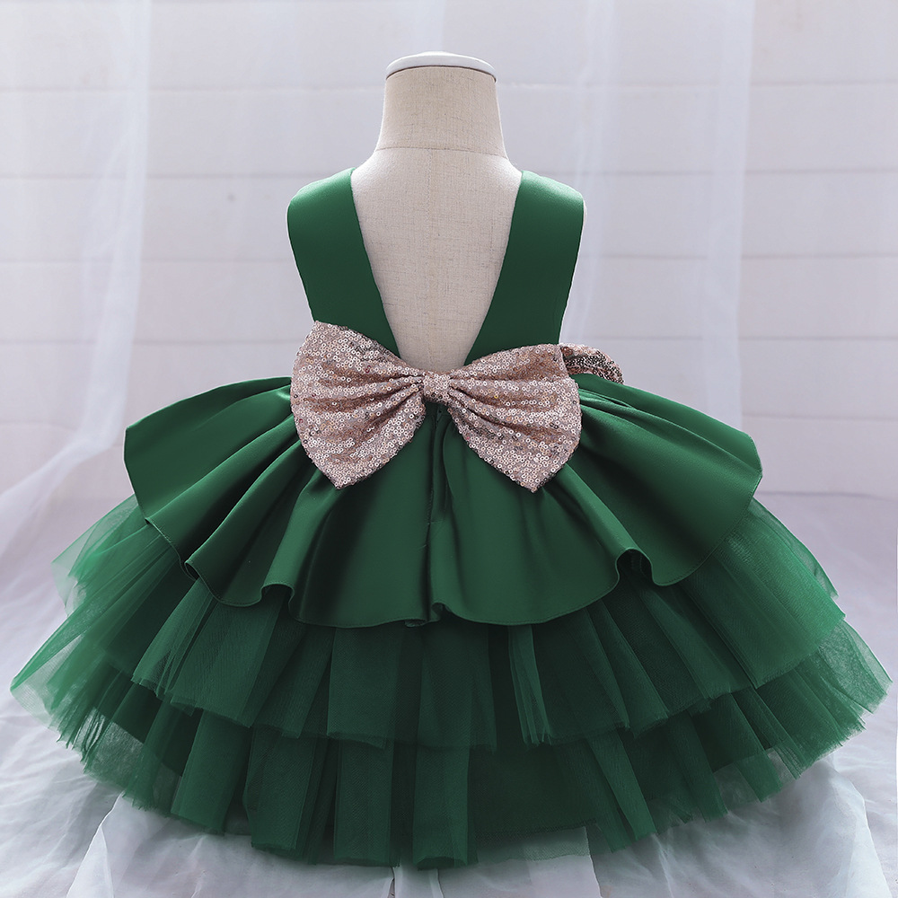 European and American New Children's Dress Girl's Mesh Puffy Princess Cake dress Children's Birthday Dress