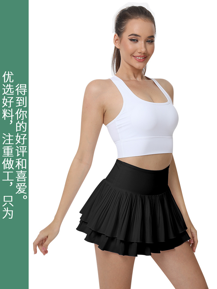 Picture of Quick-drying sunscreen pleated skirt running fitness yoga badminton tennis skirt outdoor golf short sports skirt women