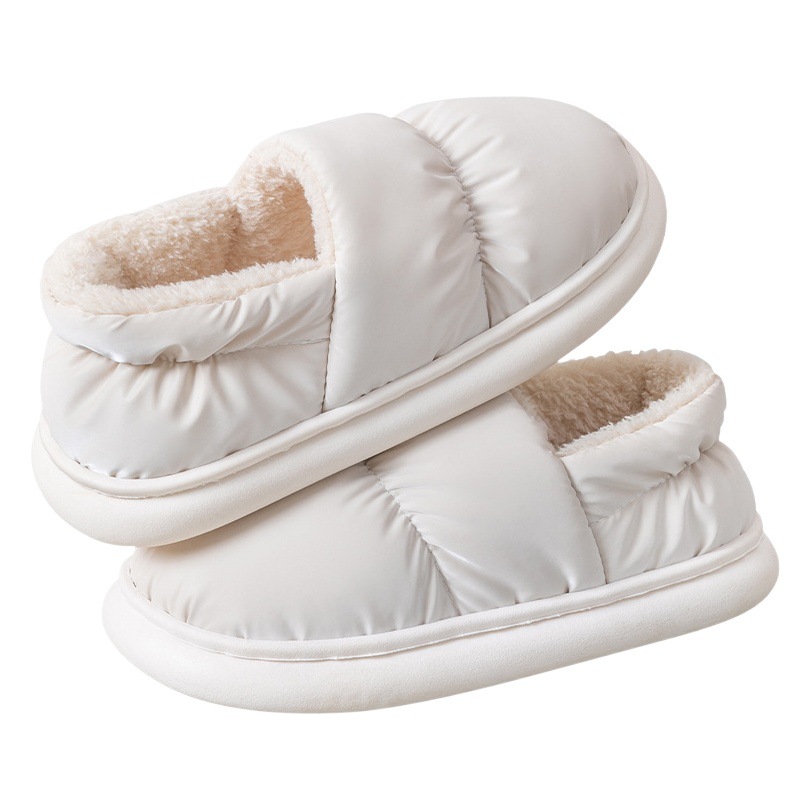 Women's Cotton Slippers Winter New Indoor Home Waterproof Thick Bottom Non-slip Warm Bag for Couple Women's Cotton Shoes