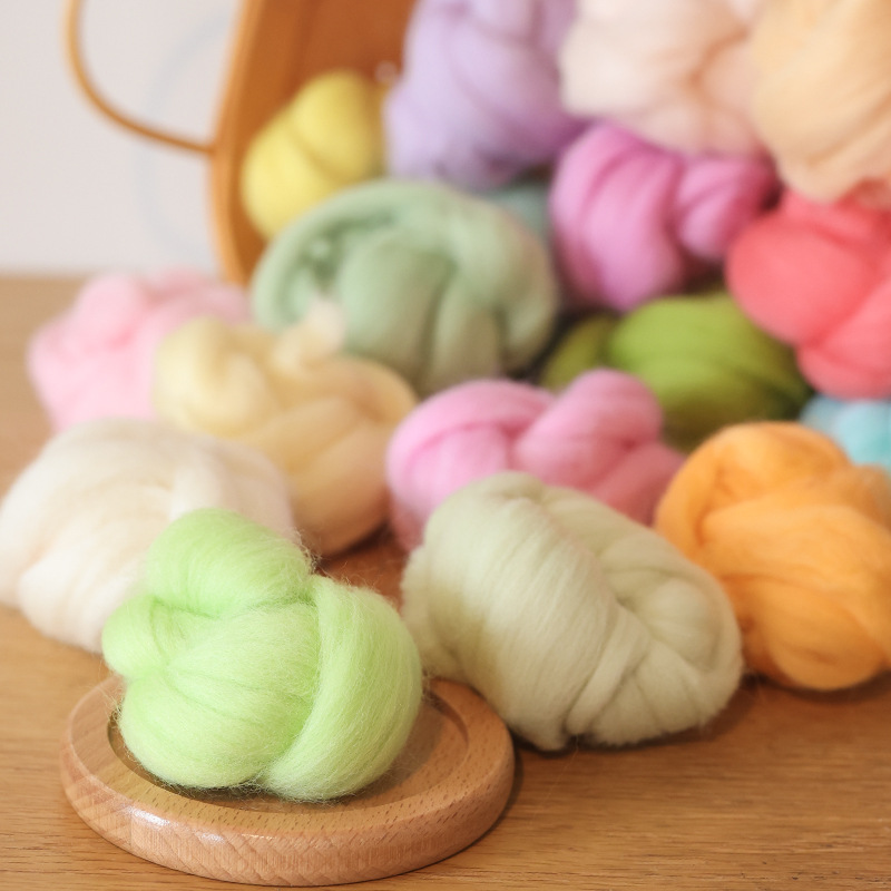 66S Wool Felt DIY Needle Felting Wet Felting Handmade Beginner Wool Strips Wool Felt Wholesale