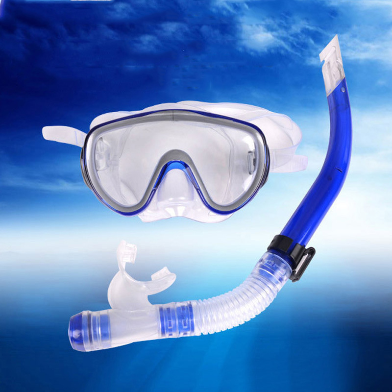 Professional one-piece large-frame diving goggles mask waterproof semi-dry breathing tube shallow equipment snorkeling suit