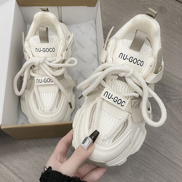 Fried Street Torre Shoes Women's 2024 New Thick Sole Increased Feet Small All-match Casual sneaker Students Lightweight Women's Shoes