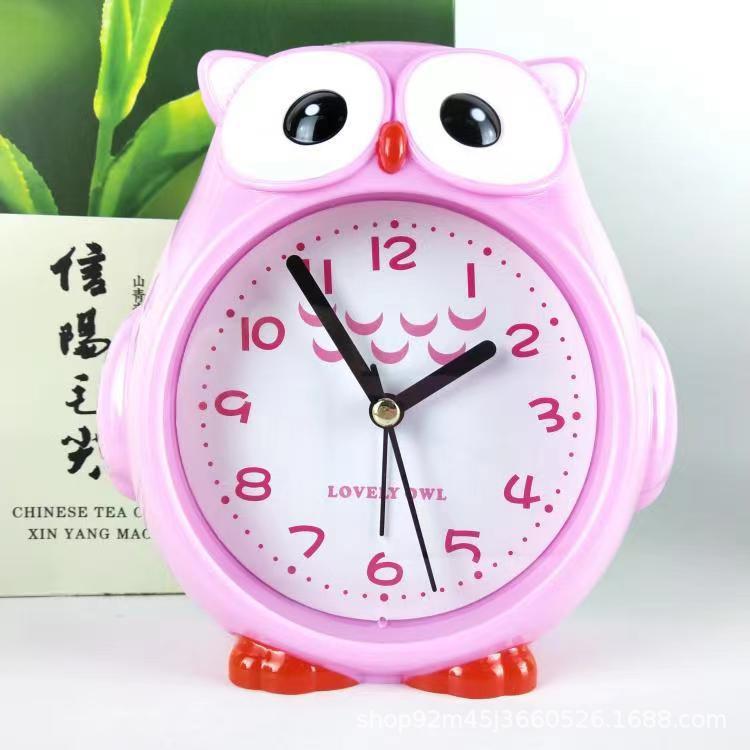 Picture of Alarm Clock Cartoon Chicken Owl Gift Hanging Clock Clear Clock Big Word Cute Bedside Children Students