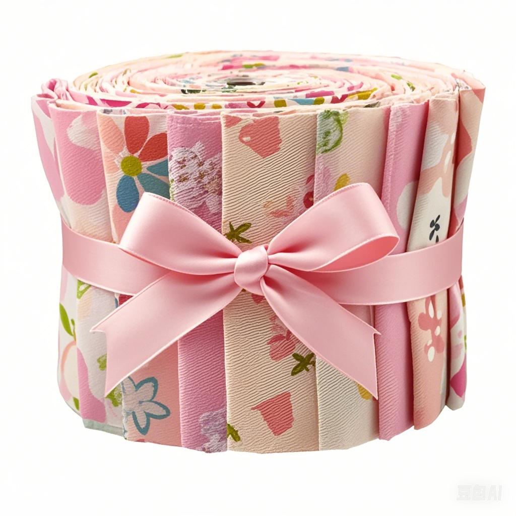 Cross-border diy multi-color pure cotton fabric jelly roll cotton small clear floral long strip quilting stitching process fabric