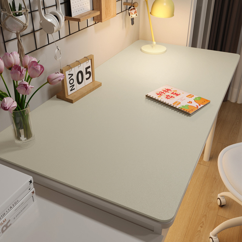 Picture of Environmentally Friendly Eye Protection Desk Mat Student Leather Pure Color Coffee Table Mat Oil-Proof Table Cloth Learning Computer Desk Mat Non-Slip