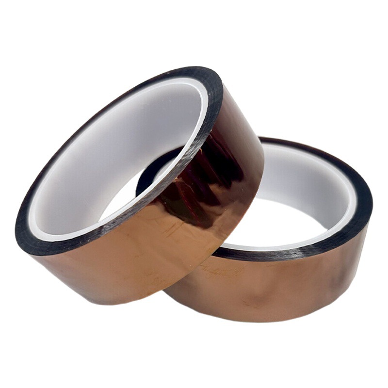 In-Stock Imitation Gold Finger Pet Tape Wholesale Pet Gold Finger Brown High-Temperature Resistant Tape High-Adhesion Kopton Tape