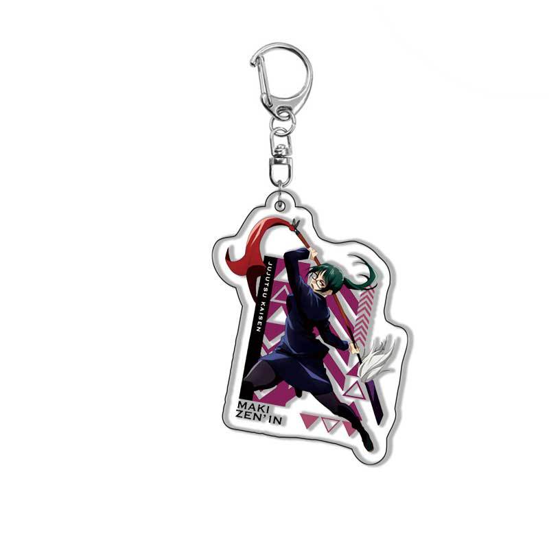 Picture of Acrylic keychain. Cursing back to battle Tiger stick Youren Fu Hei Hui nail. Zaki Wild Rose anime pendant