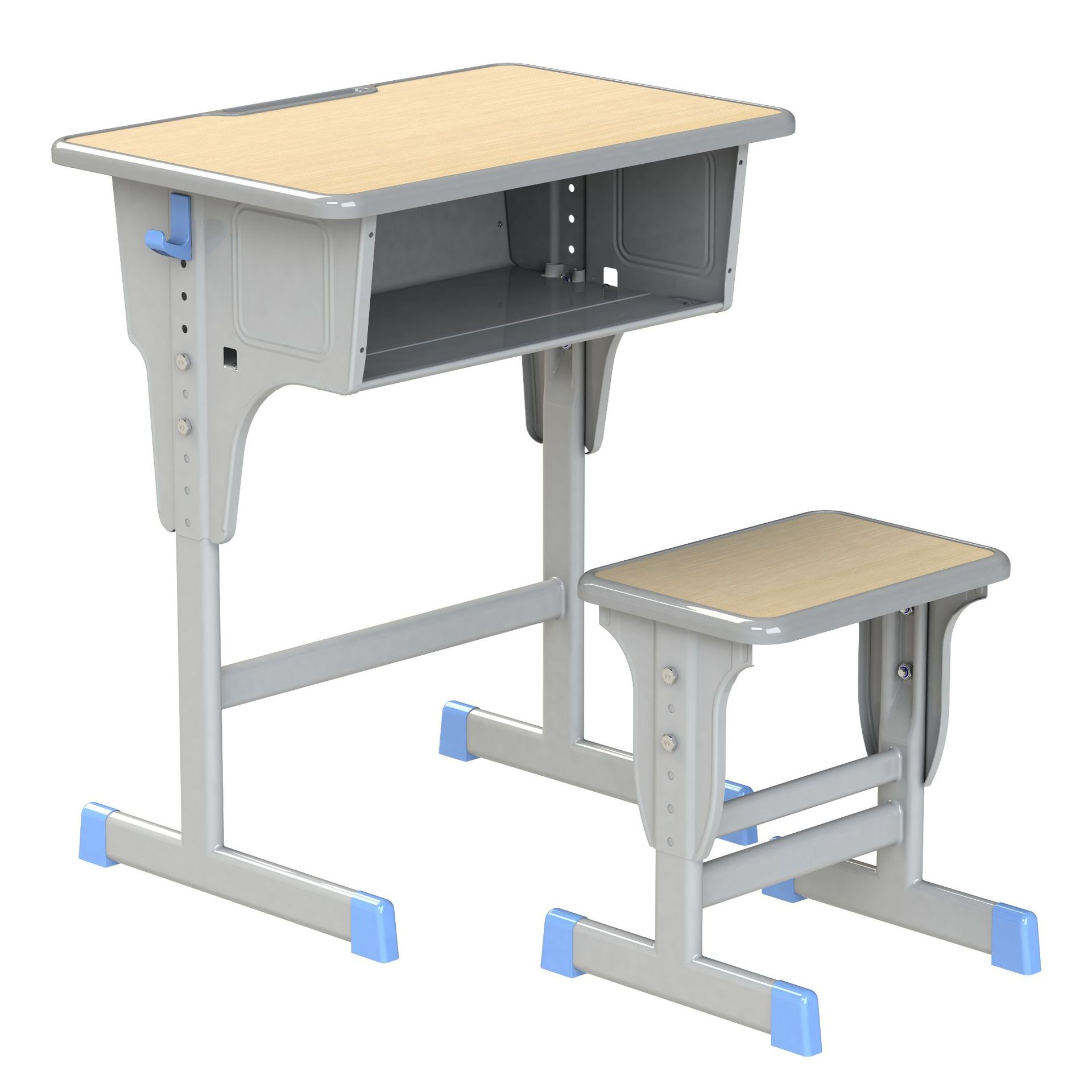 Picture of School Desk and Chair Training Desk Study Desk Children's Desk Single Training Desk Liftable Student Desk and Chair