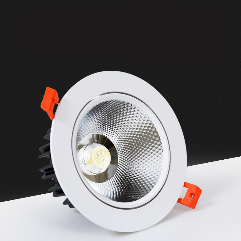 COB ceiling lamp 20W30W die-cast spotlight led downlight hotel shopping mall living room clothing store background wall embedded